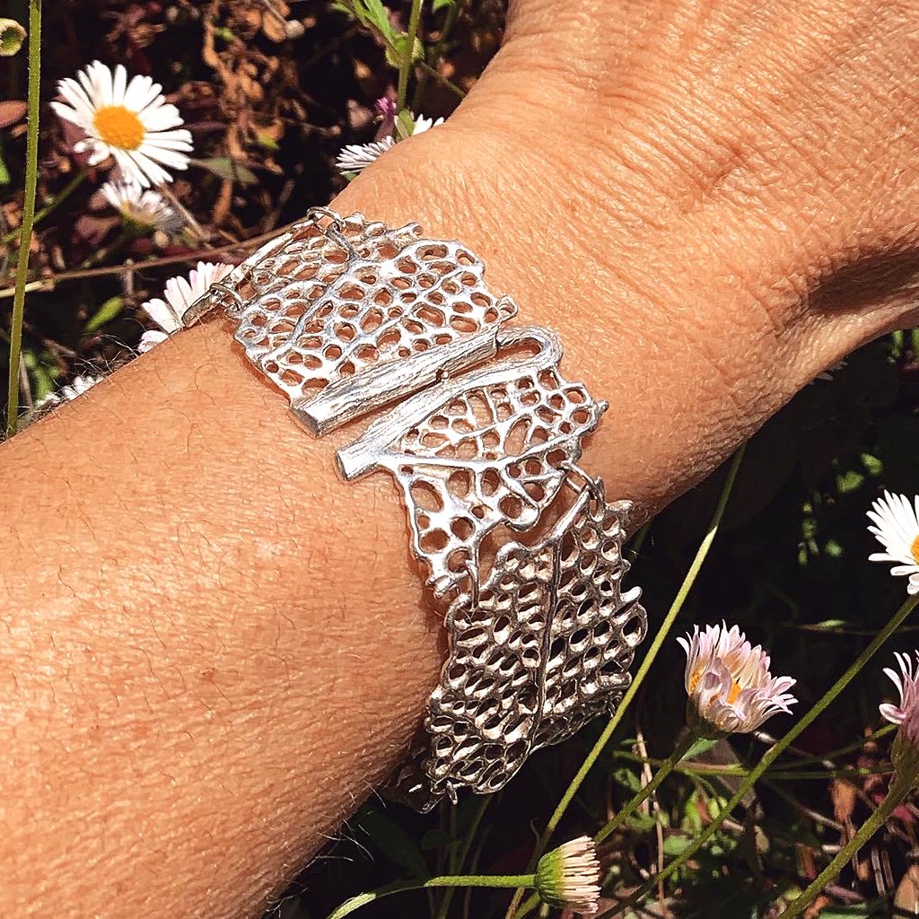 Coral and silver bracelet shop